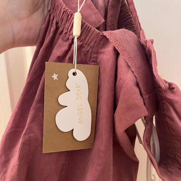 Angel Dear Dusty Orchid Corduroy Ruffle Romper Girls Size 18-24 Months NWT - Picture 12 of 12